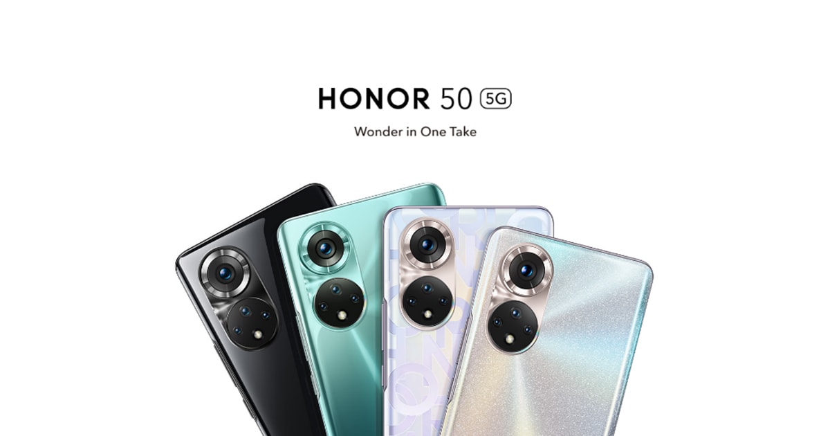 HONOR 50 blue smartphone