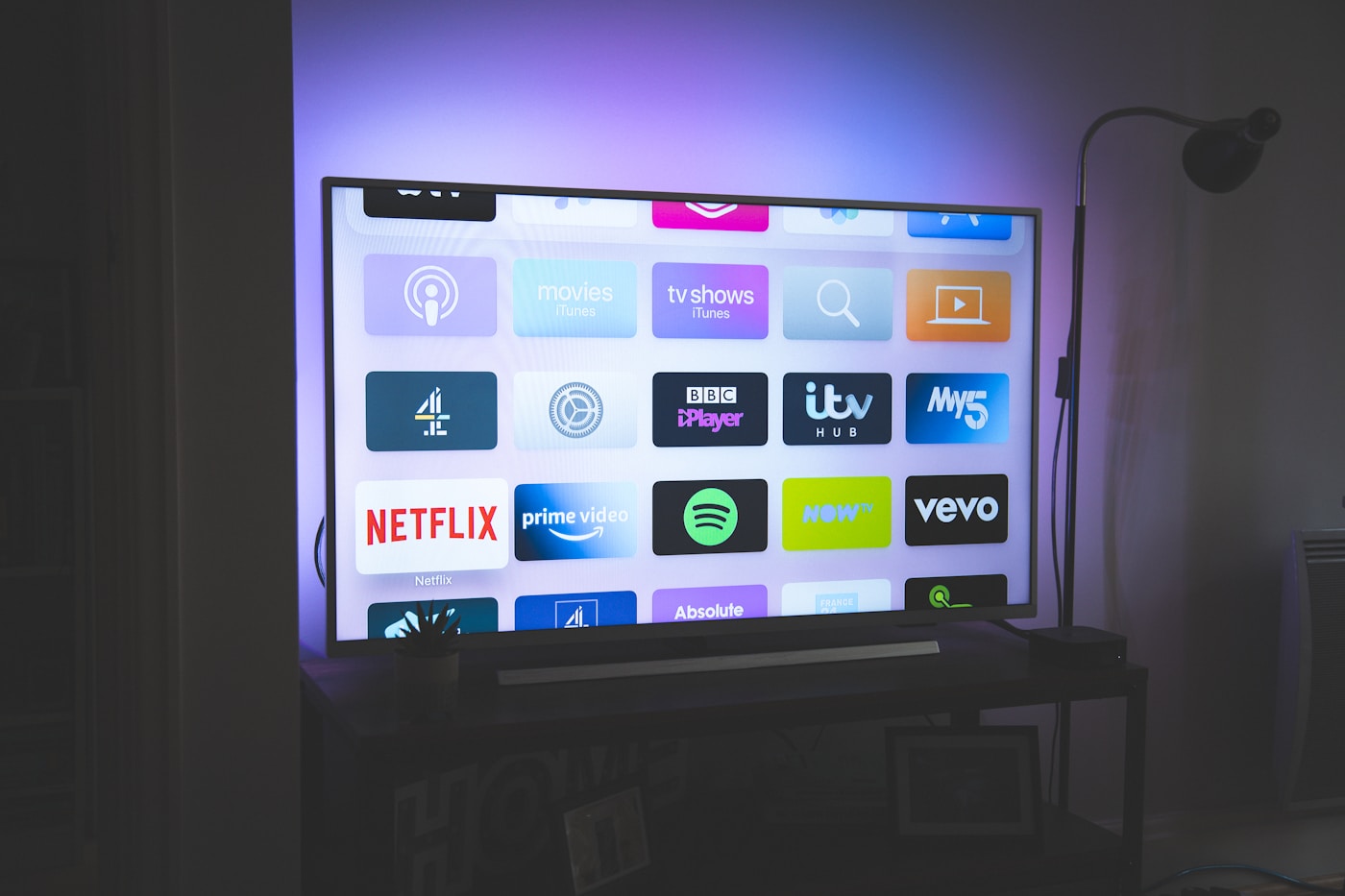 Smart TV in a living room